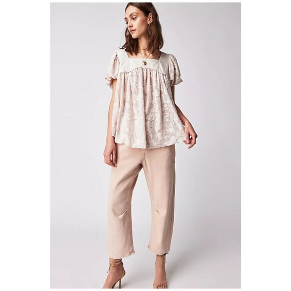 FREE PEOPLE Sunrise To Sunset Top in Champagne Dream Size Medium - Picture 13 of 13